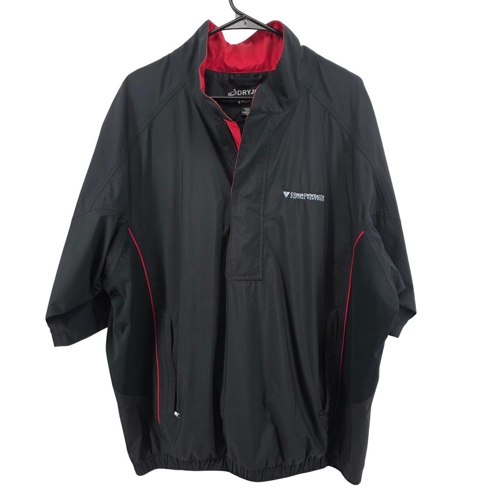 FootJoy DryJoys Mens XL Black Golf Rain Wind Jacket Waterproof Commonwealth Cup
